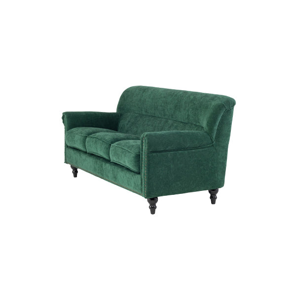 グリーンファブリックヴィンテージスタイル3シーターソファ　VINCENT(ヴィンセント)