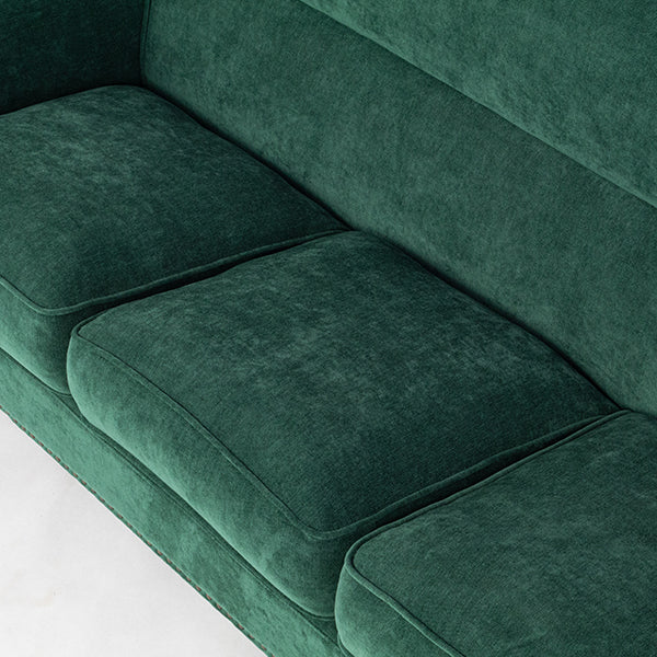 グリーンファブリックヴィンテージスタイル3シーターソファ　VINCENT(ヴィンセント)