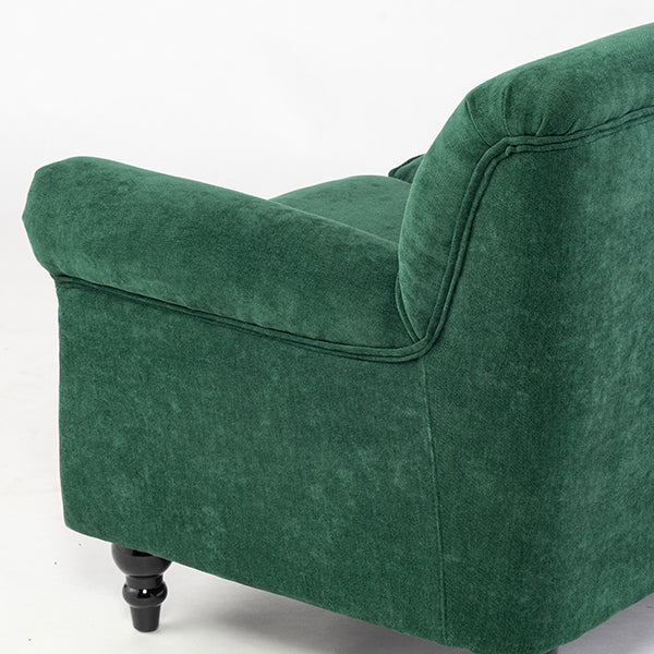 グリーンファブリックヴィンテージスタイル3シーターソファ　VINCENT(ヴィンセント)