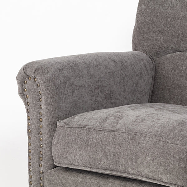 グレーファブリックヴィンテージスタイル3シーターソファ　VINCENT(ヴィンセント)