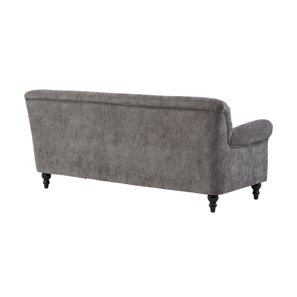 グレーファブリックヴィンテージスタイル3シーターソファ　VINCENT(ヴィンセント)