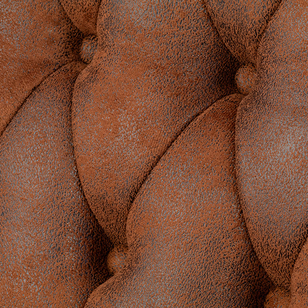 ヴィンテージレザー調ファブリックレトロスタイルハイバック2シーターソファ　VINCENT