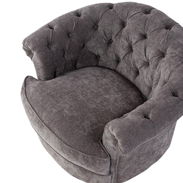 グレーファブリックフレンチスタイルシングルソファ　MouSofa(モーソファ)