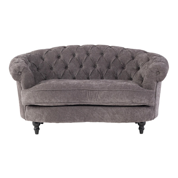 グレーファブリックフレンチスタイル2シーターソファ　MouSofa(モーソファ)