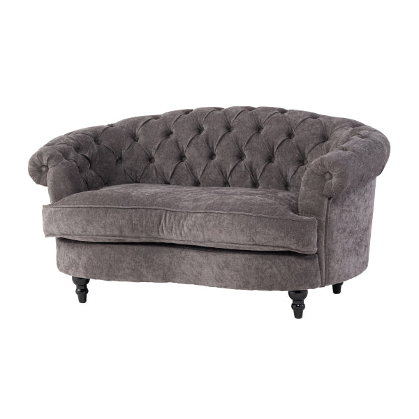 グレーファブリックフレンチスタイル2シーターソファ　MouSofa(モーソファ)