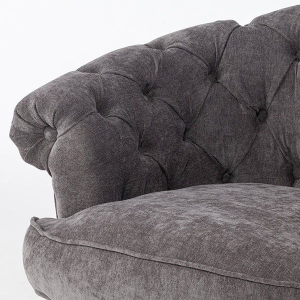 グレーファブリックフレンチスタイル2シーターソファ　MouSofa(モーソファ)