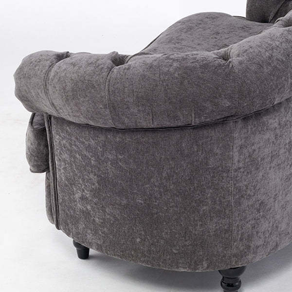 グレーファブリックフレンチスタイル2シーターソファ　MouSofa(モーソファ)