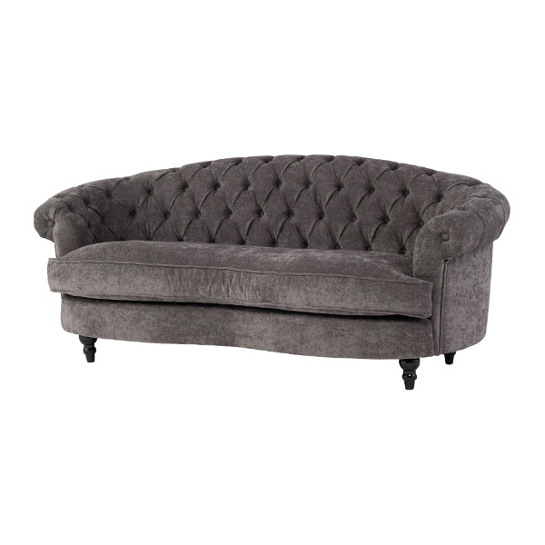 グレーファブリックフレンチスタイル3シーターソファ　MouSofa(モーソファ)