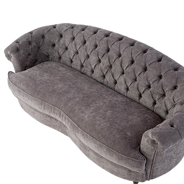 グレーファブリックフレンチスタイル3シーターソファ　MouSofa(モーソファ)