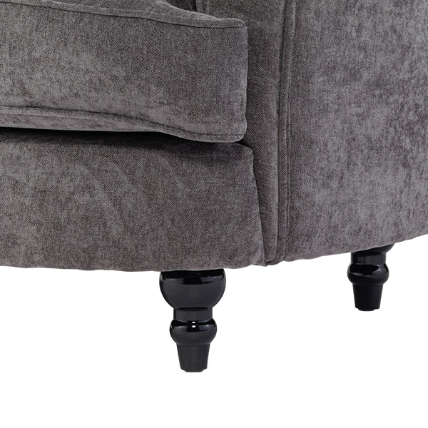 グレーファブリックフレンチスタイル3シーターソファ　MouSofa(モーソファ)