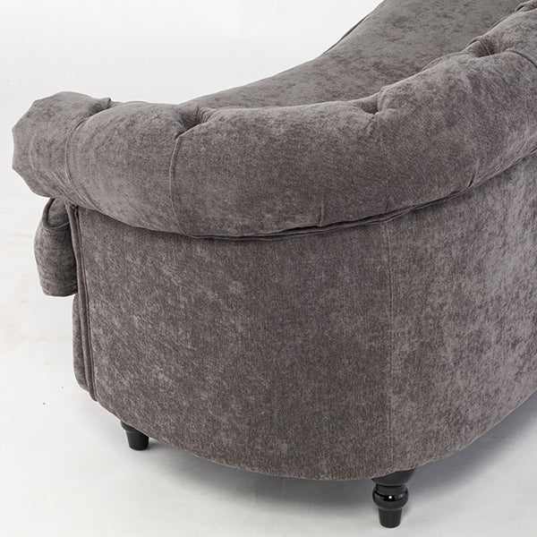 グレーファブリックフレンチスタイル3シーターソファ　MouSofa(モーソファ)