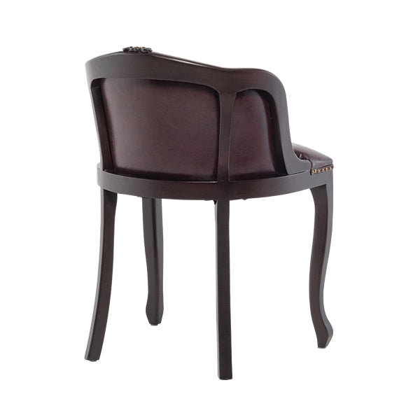 ブラウンPUレザーバニティースツール