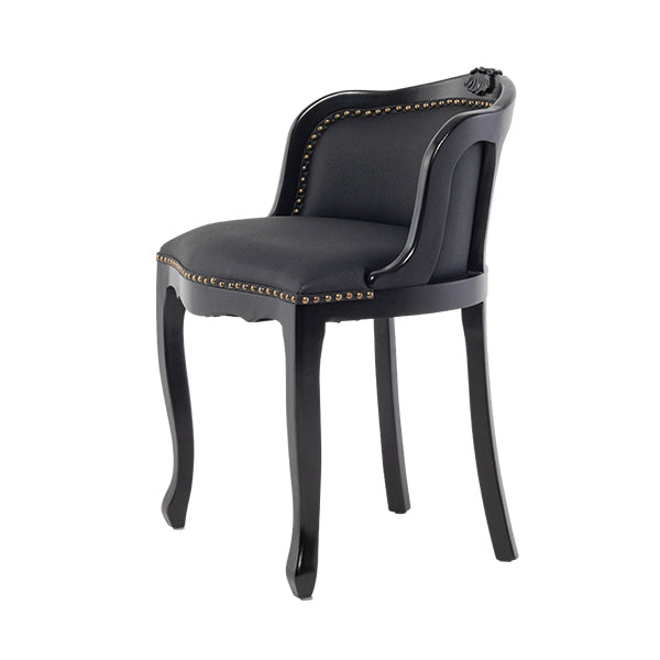 ブラックPUレザーバニティースツール