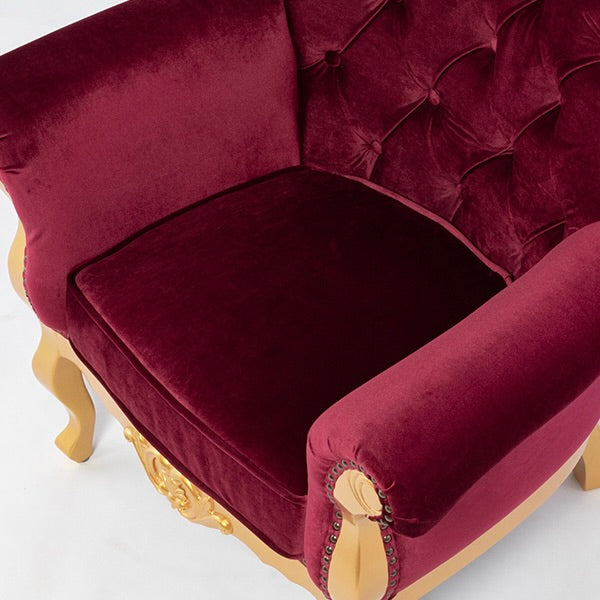 ゴールドフレームロココ調シングルソファ　Monophony(モノフォニー)