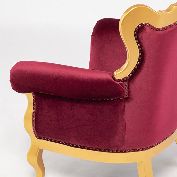 ゴールドフレームロココ調シングルソファ　Monophony(モノフォニー)