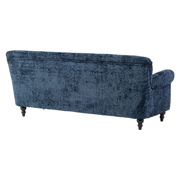 ブルーボアファブリックヴィンテージスタイル3シーターソファ　VINCENT(ヴィンセント)