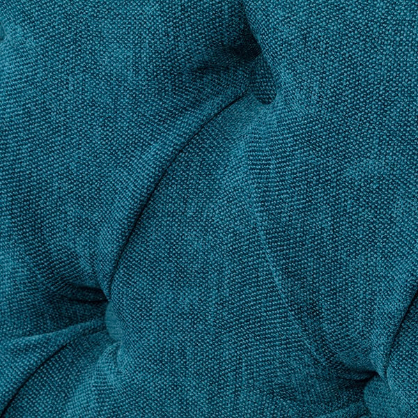 ブルーファブリックコンパクトチェスターフィールドラウンジ3シーターソファ　VINCENT