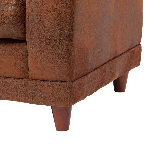 西海岸サーフスタイル  バックスキン調ファブリックヴィンテージデザインソファ