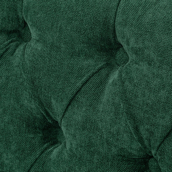 グリーンファブリックコンパクトチェスターフィールドラウンジ2シーターソファ　VINCENT