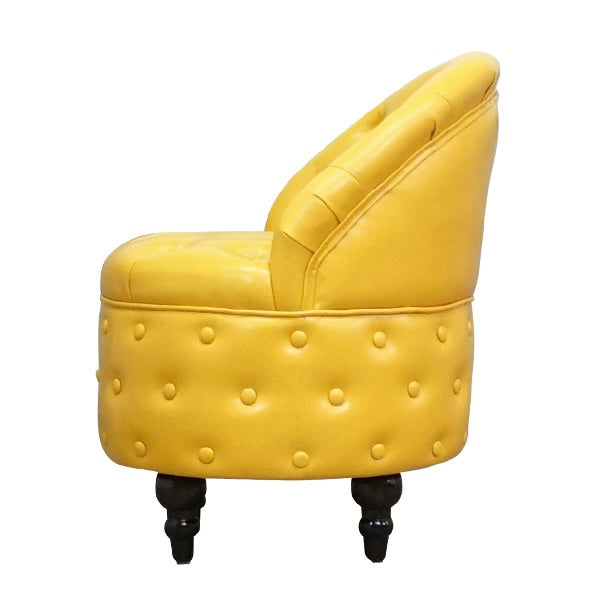 イエローPUレザーチェア