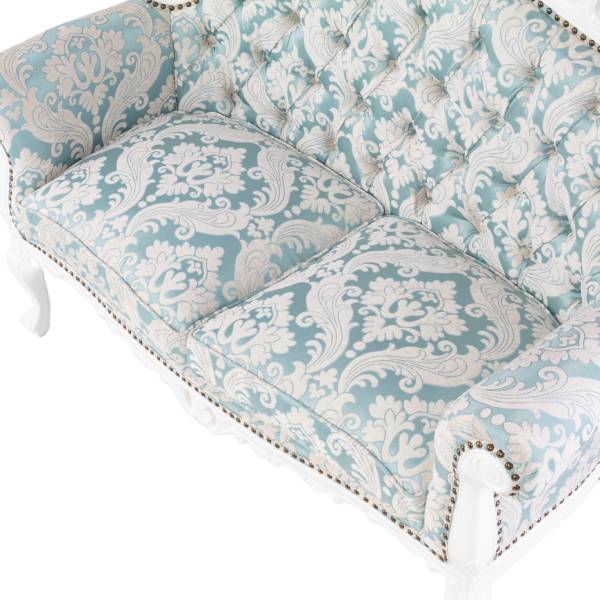 アンティークホワイトフレームイタリアンロコココンパクト2シーターソファ　Symphonyシリーズ (コピー)