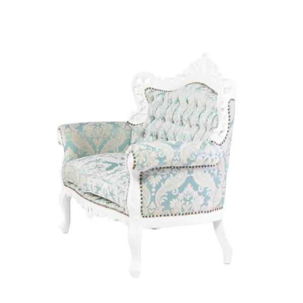 アンティークホワイトフレームイタリアンロコココンパクト2シーターソファ　Symphonyシリーズ (コピー)