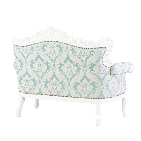 アンティークホワイトフレームイタリアンロコココンパクト2シーターソファ　Symphonyシリーズ (コピー)