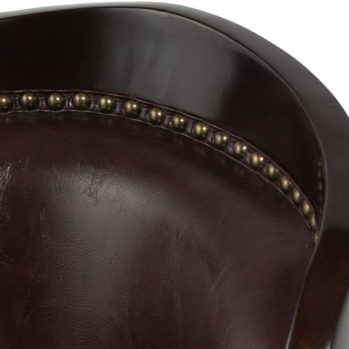 ブラウンPUレザーロココ調カウンターチェア　VINCENT(ヴィンセント)