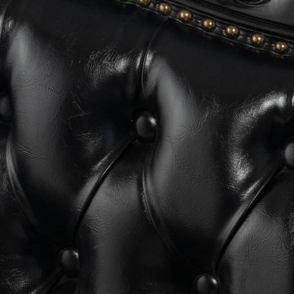 ブラックフレームイタリアンロコココンパクト2シーターソファ　Symphonyシリーズ