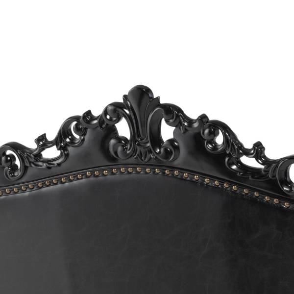 ブラックフレームイタリアンロコココンパクト2シーターソファ　Symphonyシリーズ