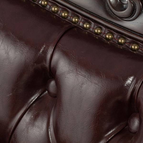 ブラウンフレームイタリアンロコココンパクト2シーターソファ　Symphonyシリーズ