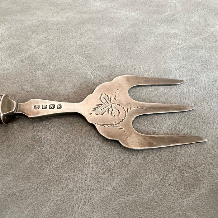 アンティークシェルハンドル ミートフォーク