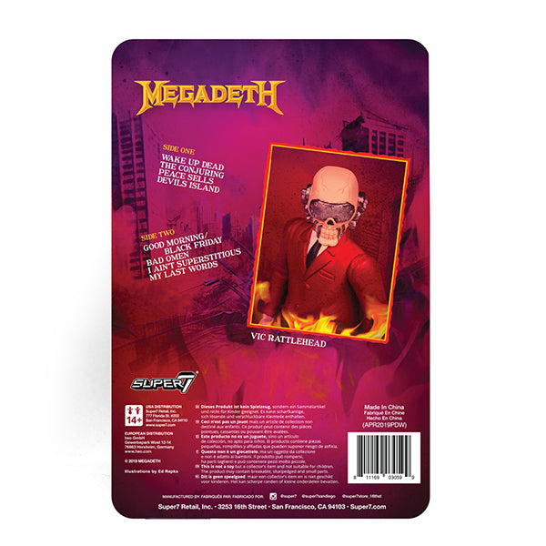 MEGADETH（メガデス）Megadeth Vic Rattlehead ReAction Figure Peace Sells... But Who's Buying? SUPER7