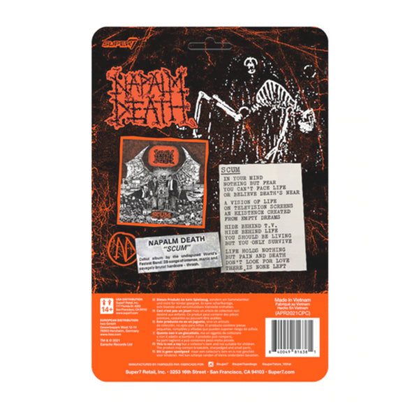 Napalm Death ナパームデス ReAction Figure - Scum Demon（Orange） SUPER7