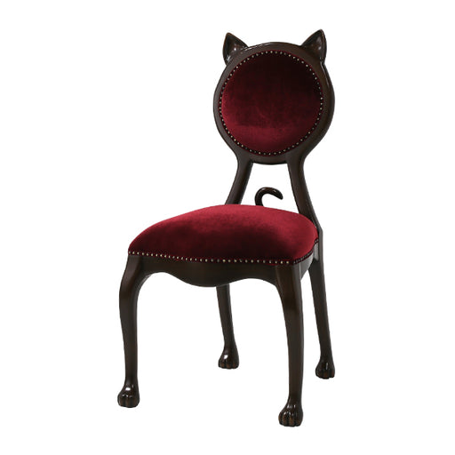 「猫椅子」レッドベルベットキャットシングルチェア